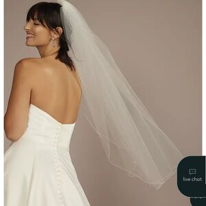New Veil with Beaded Trim